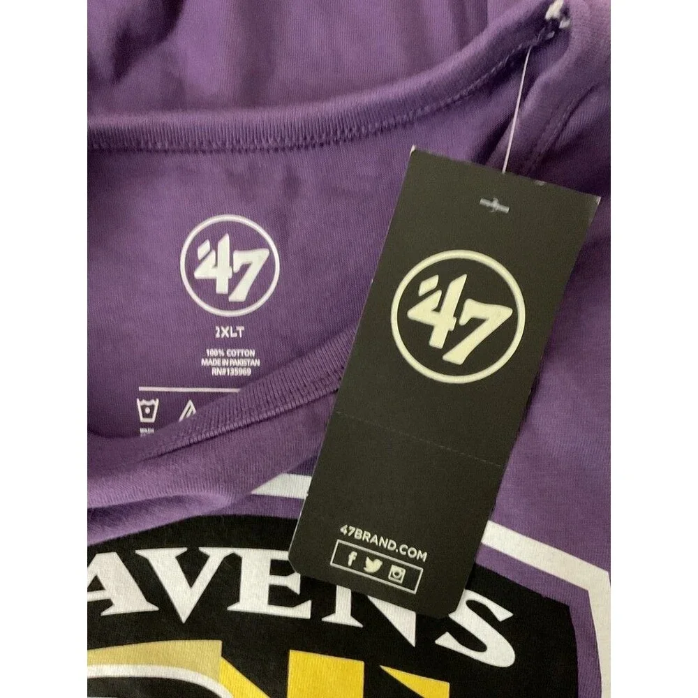 47 Brand Ravens Logo Purple T-Shirt 2XLT